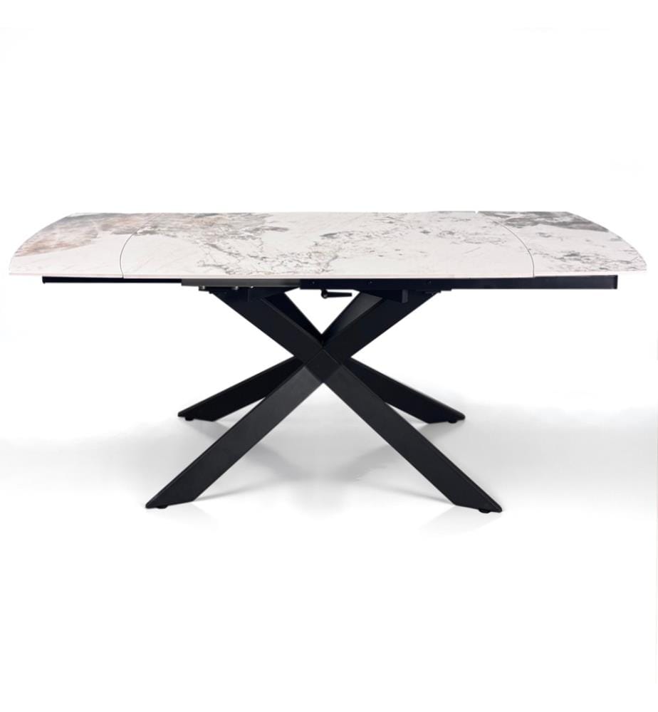Gemy Spin 120 Oval Ausziehtisch Onyx Marmor