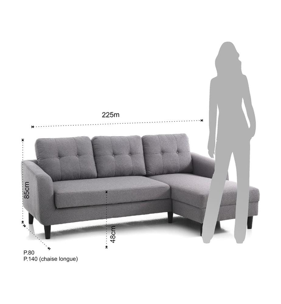 Sofa - Bett Fanny - Grau