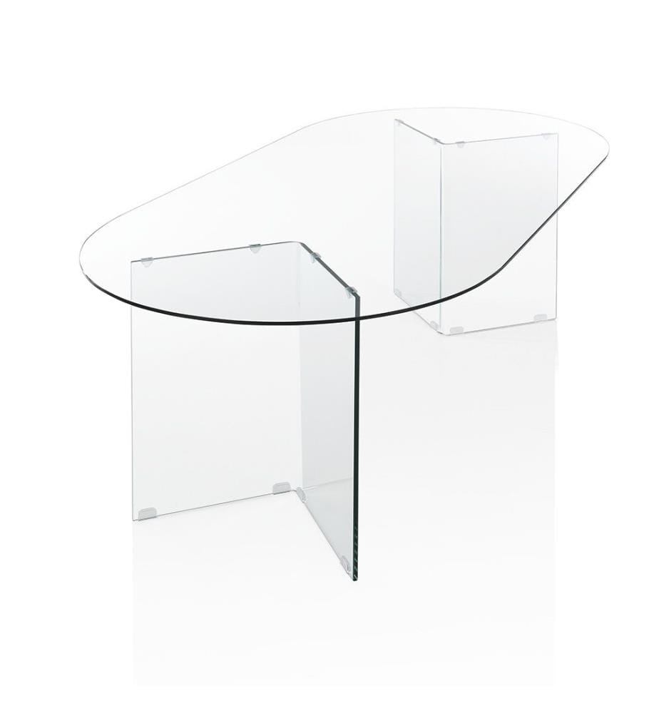 Ovaler Tisch Kaya 180 cm - Transparent