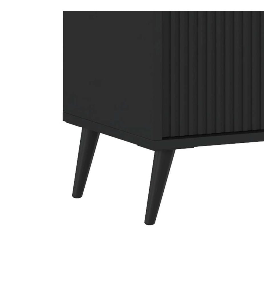 Roma Total Schwarz Anrichte 49 x 153,5 x 88 cm