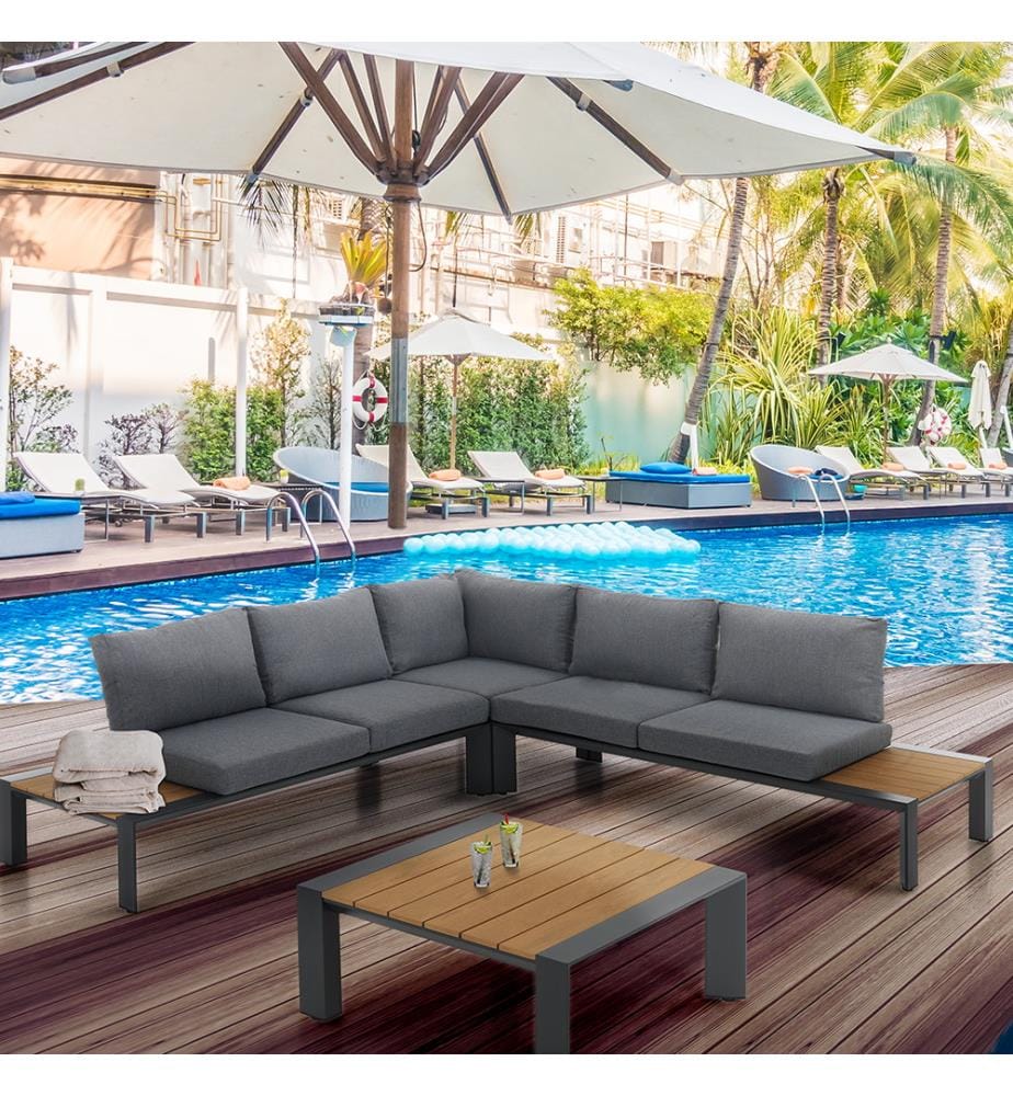 Innen - /Aussen - Lounge - Set Skorpios - Grau