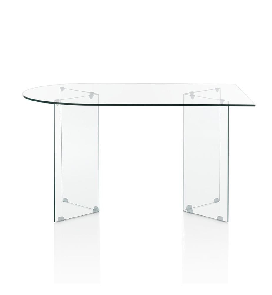 Ovaler Tisch Kaya 130 cm - Transparent