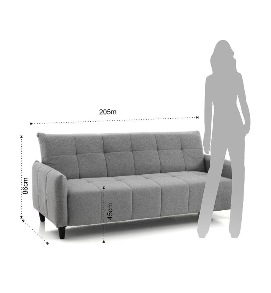 Schlafsofa - Grau