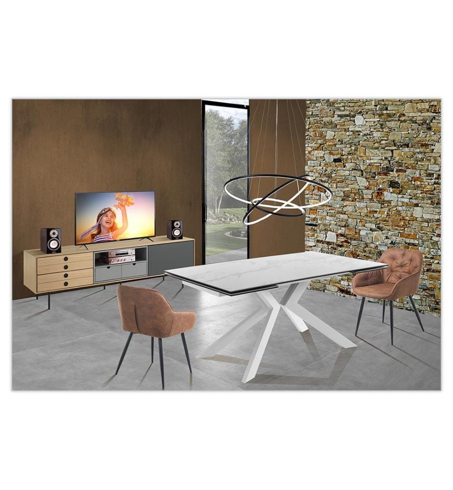 TV Sideboard Hero - Braun und Grau