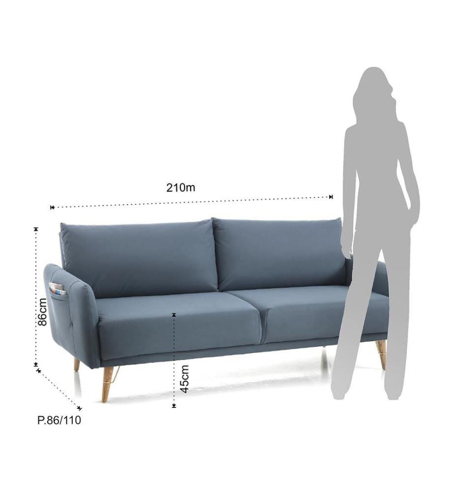 Schlafsofa Cigo - Petrol