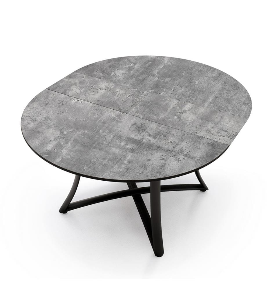 Ausziehbarer runder Tisch - Dafne Cement