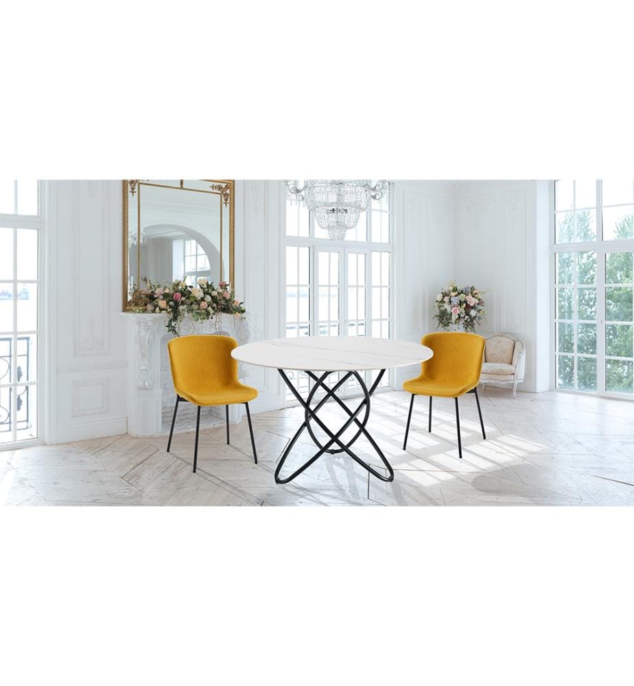 Tisch Hula Hoop MARBLE - Weiss