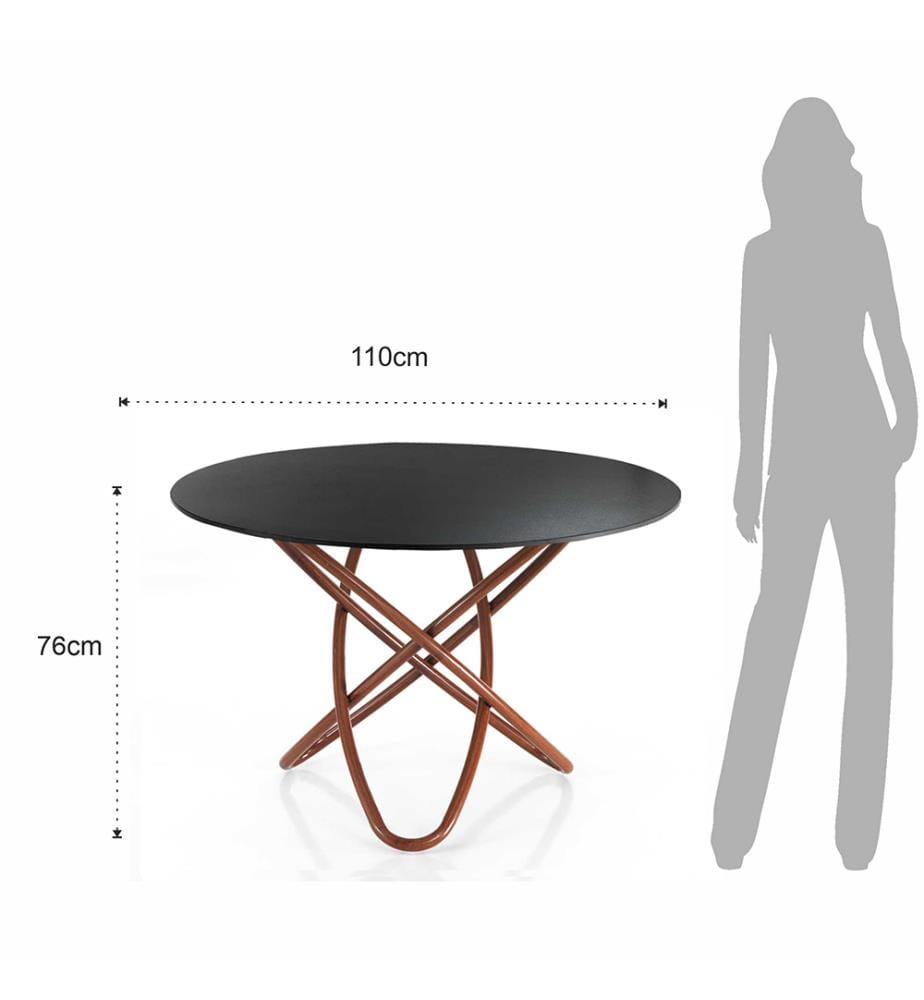 Tisch Hula Hoop Ardesia - Schwarz