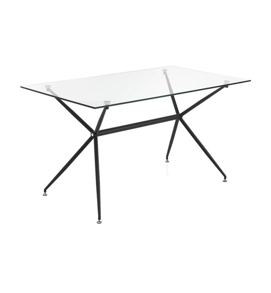 Stick Glastisch - Schwarz und Transparent