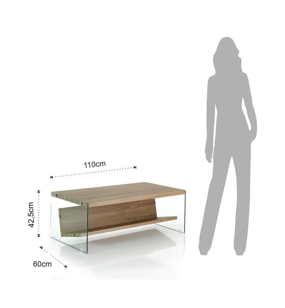 Couchtisch/Magazinständer Nancy - Braun