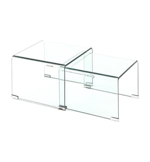 Set aus 2 Couchtischen Cristaldouble - Weiss