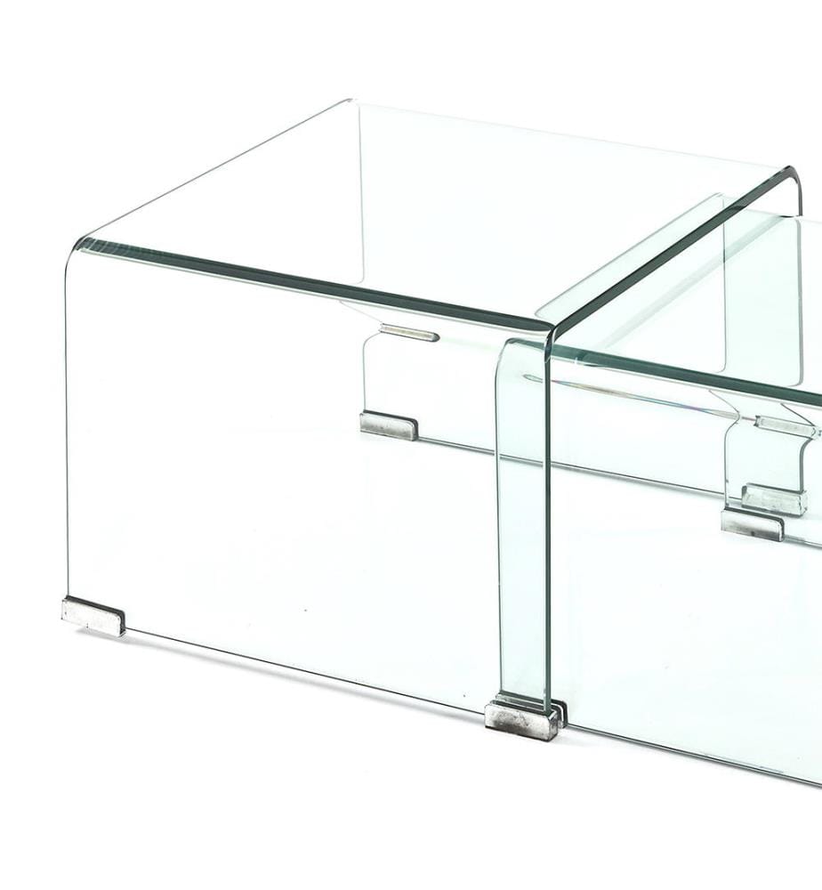 Set aus 2 Couchtischen Cristaldouble - Weiss