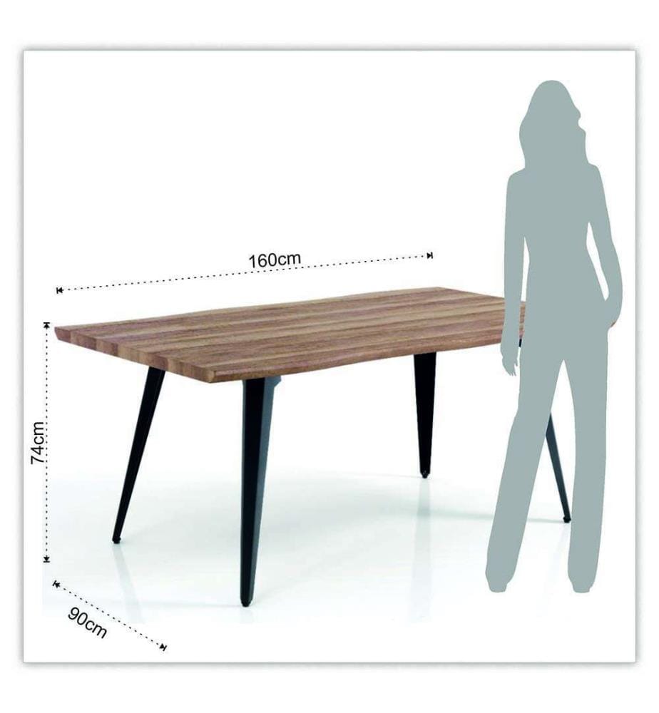 Nell-A Tisch/Schreibtisch, 160 cm - Braun