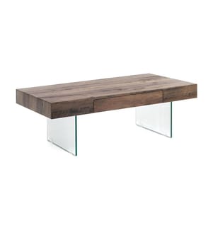Couchtisch Waver - Braun und Transparent