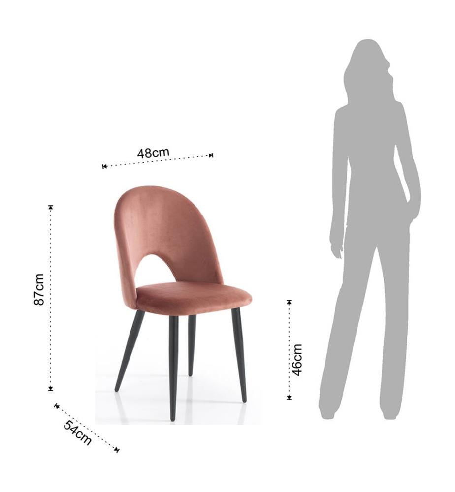 4er-Set Stühle - Rosa