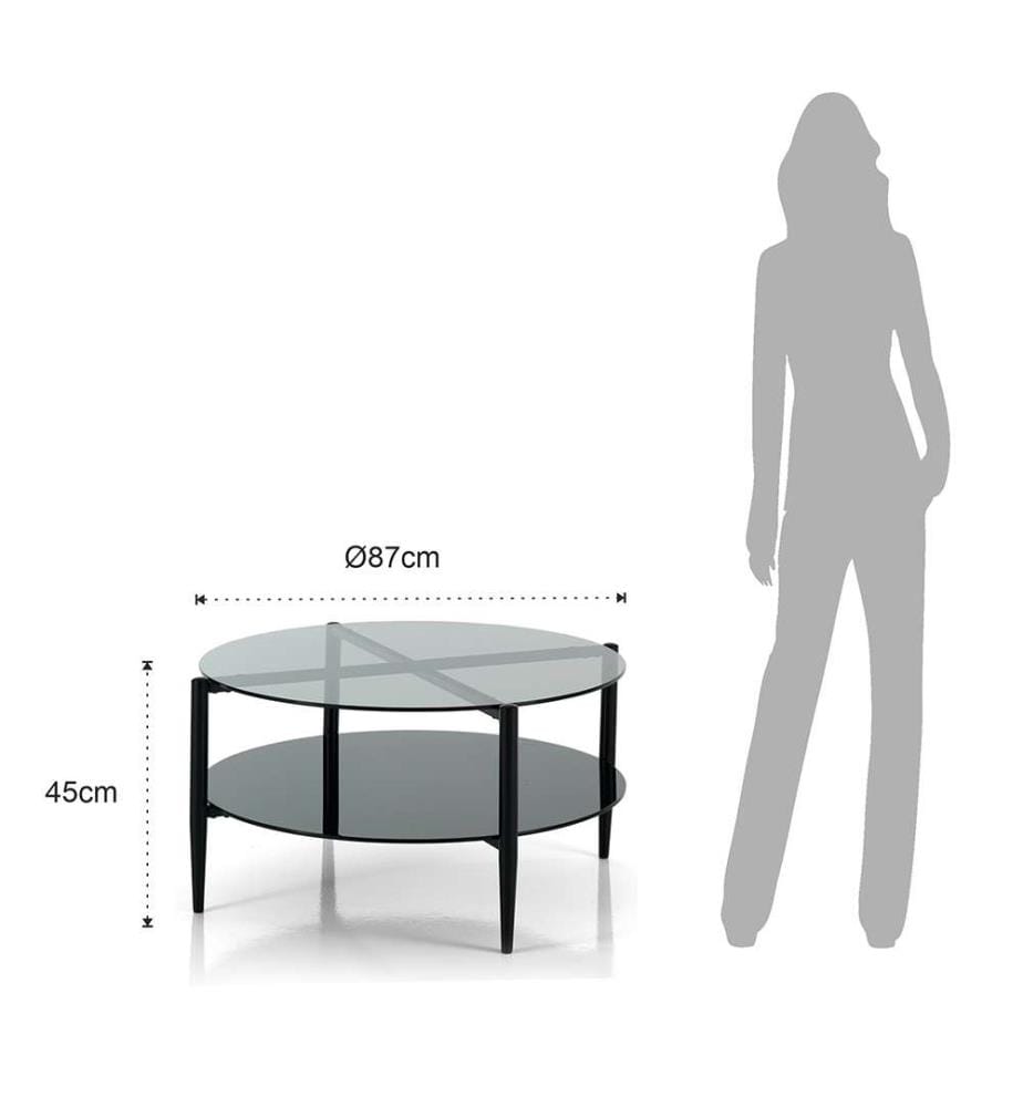 Couchtisch Cruiser - Grau und Schwarz