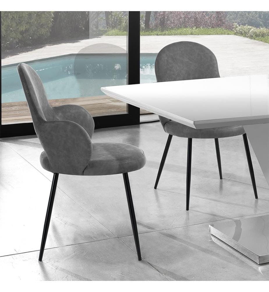 4er - Set Elizabeth Old Chairs - Grau