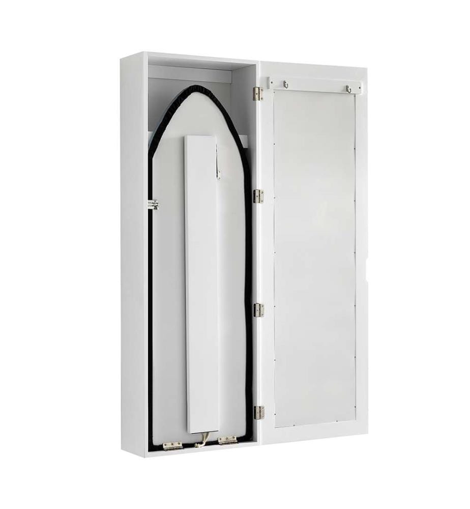 Spiegelwandschrank mit Bügelbrett Pratiko - Weiss
