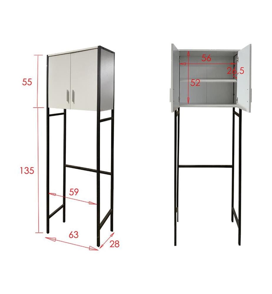 Waschmaschinenschrank - Hellgrau