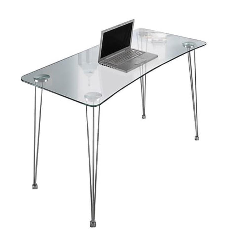Computertisch N - Y - Silber und Transparent