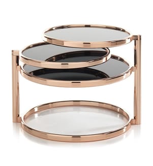 Dreiring - Couchtisch - Bronze