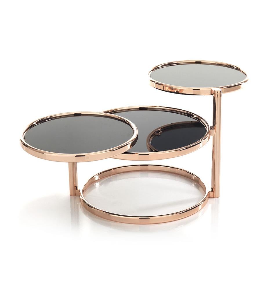 Dreiring - Couchtisch - Bronze