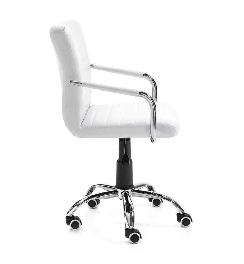 Bürostuhl Milko - Weiss und Silber
