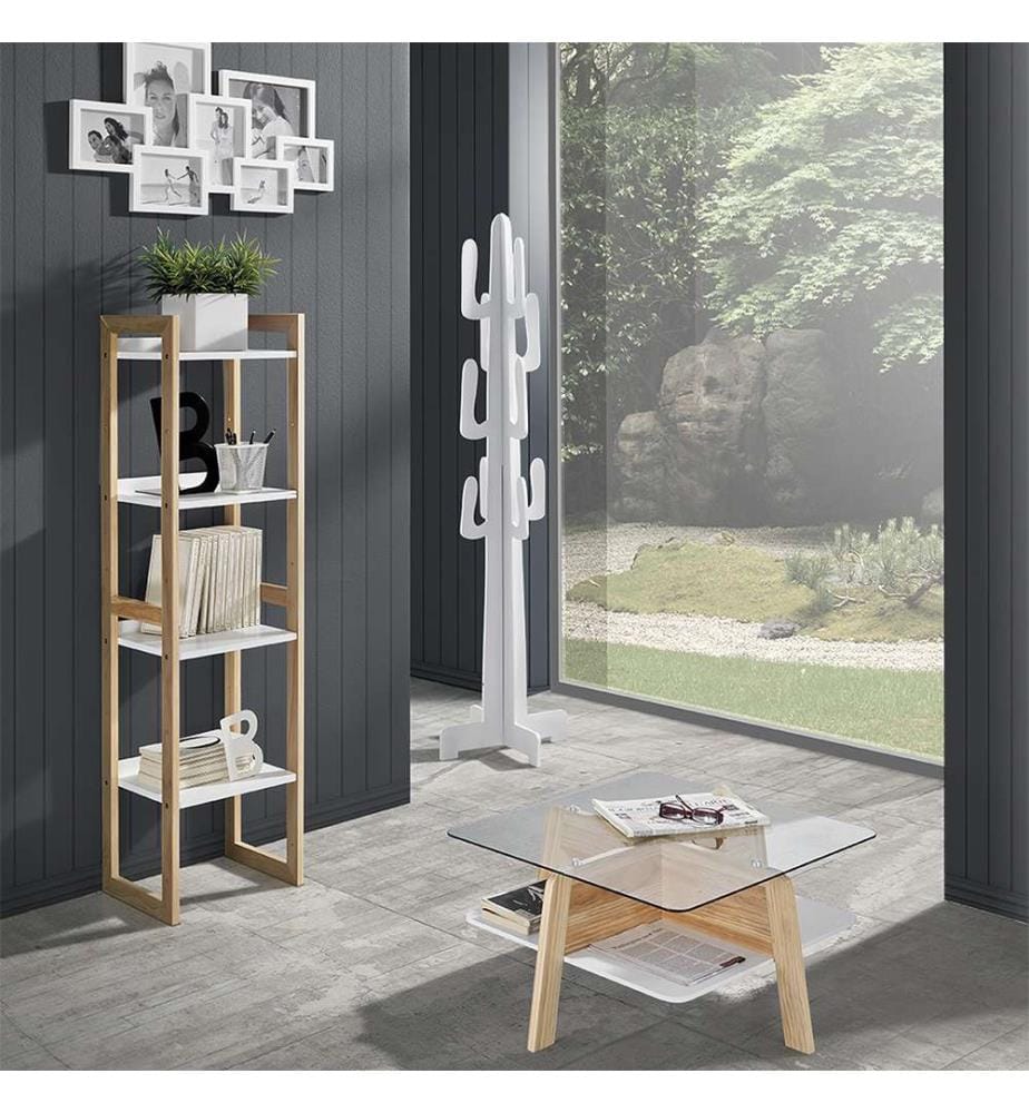 Säule mit Regalen Varm - Braun