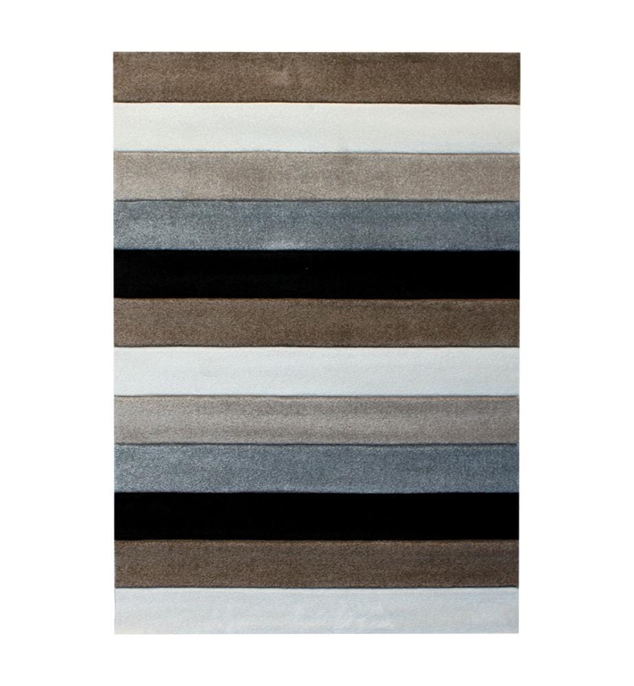 Teppich Lines - 160 x 230 cm - Braun und Weiss