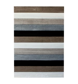 Teppich Lines - 160 x 230 cm - Braun und Weiss