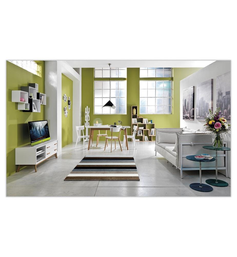 Teppich Lines - 160 x 230 cm - Braun und Weiss
