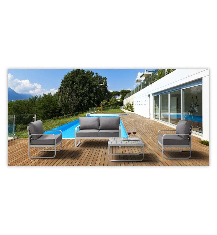 Table basse Ischia - 40x40x80cm - Blanc