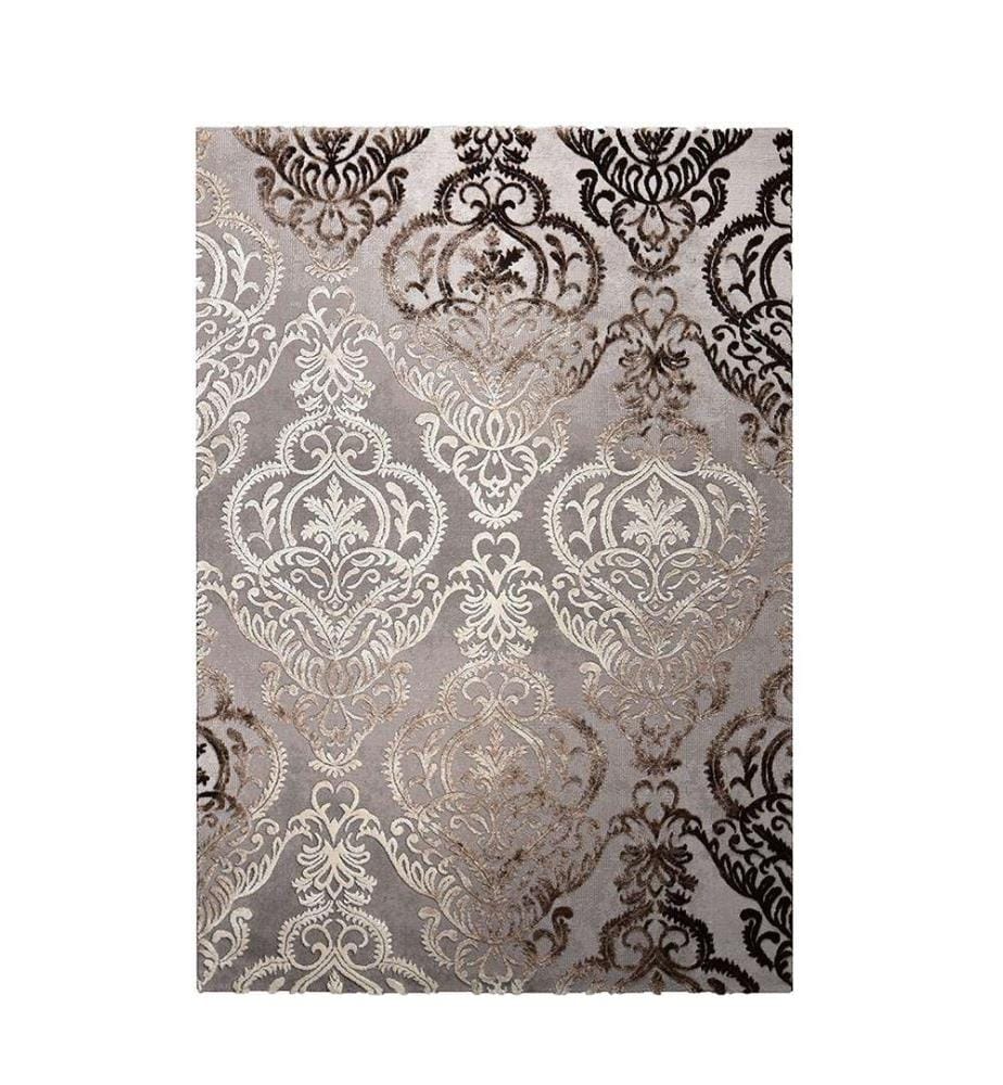 Neu Damasko Teppich - 140 x 190 cm - Gold und Braun