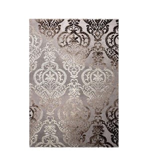 Neu Damasko Teppich - 140 x 190 cm - Gold und Braun