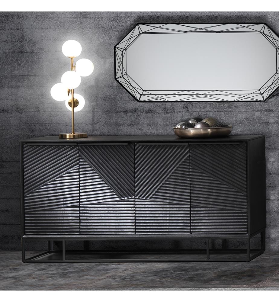 Specchio da parete Diamond 120 - Nero