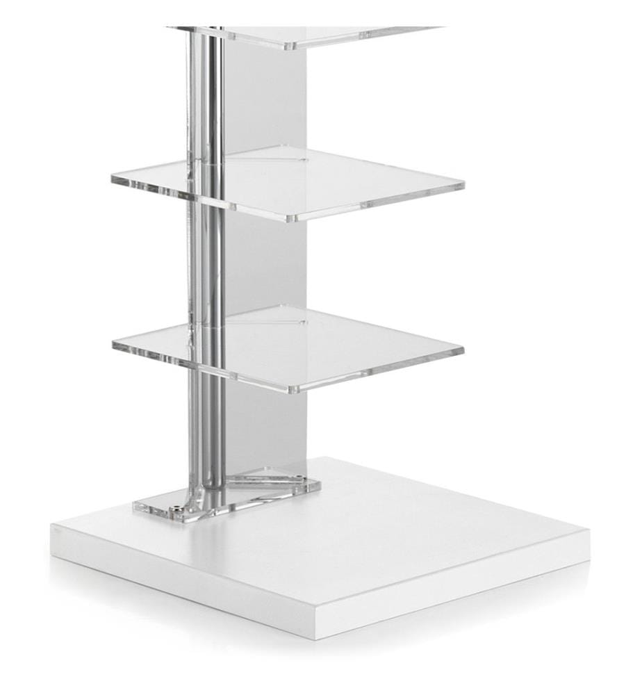 Bücherregal Sheer - Weiss und Transparent