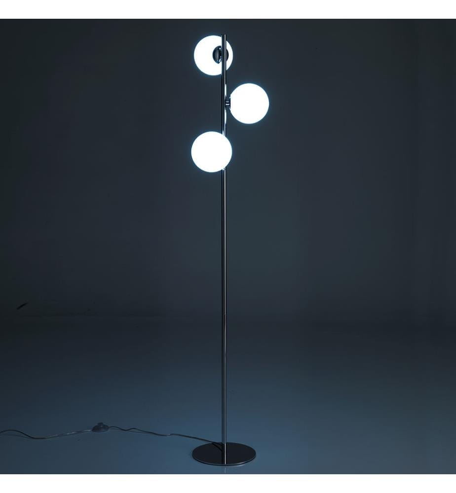 Lampada da terra Street - Argento e bianco