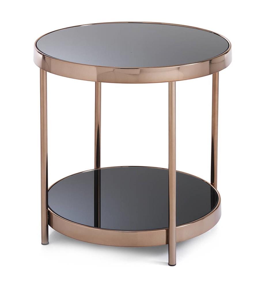 Zwei Ringe Beistelltisch - Gold Rose