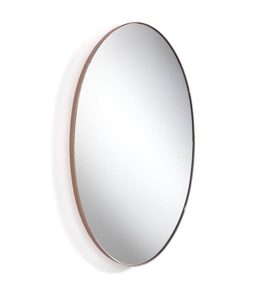 Specchio da parete ovale in rame - bronzo