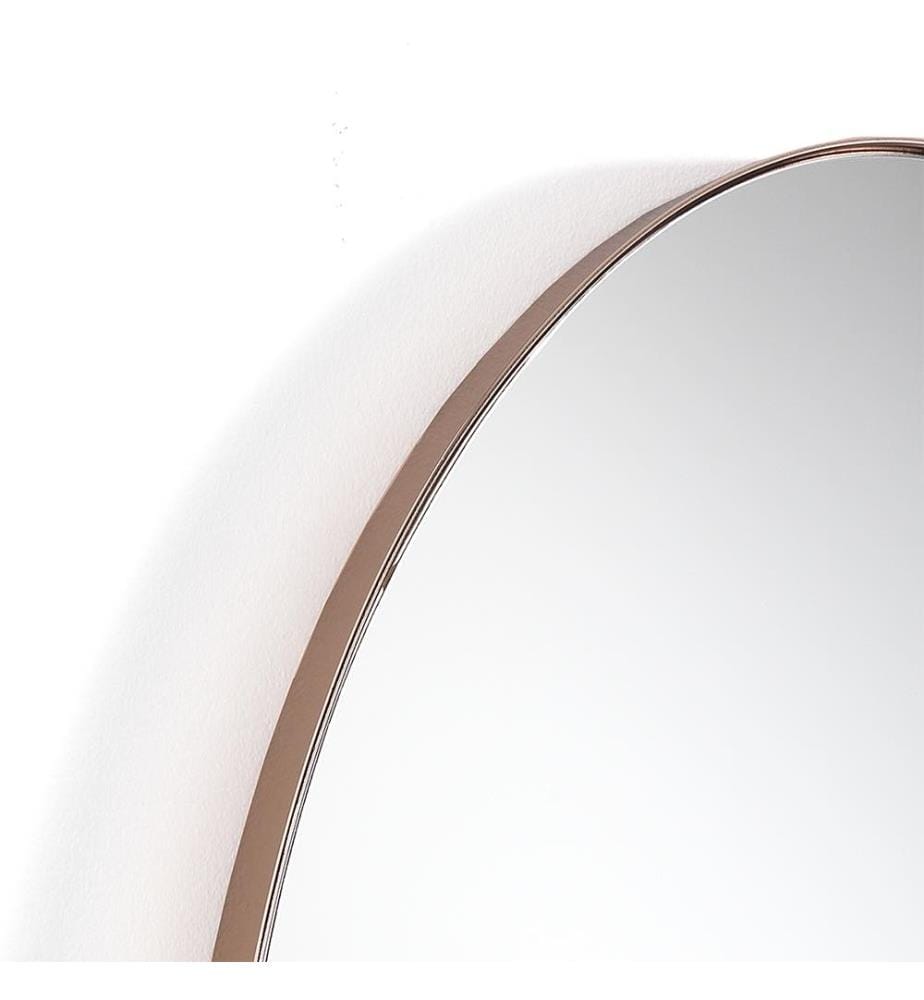 Specchio da parete ovale in rame - bronzo
