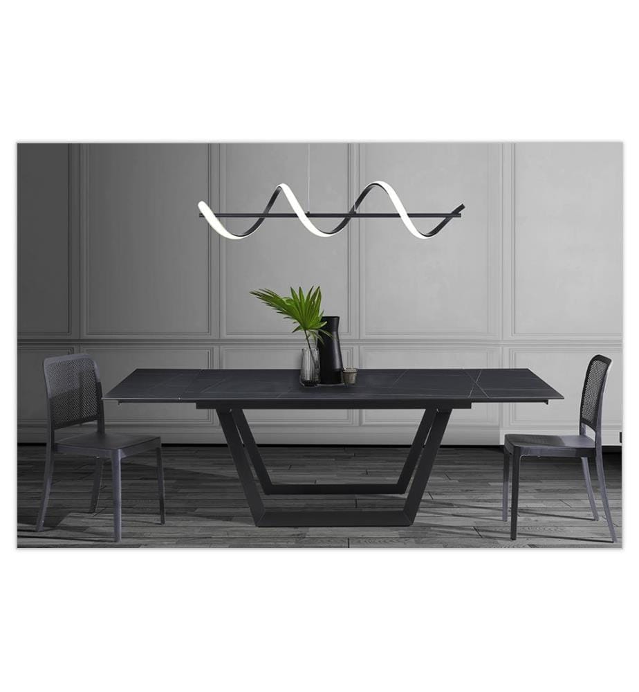Stehlampe Feder - Schwarz