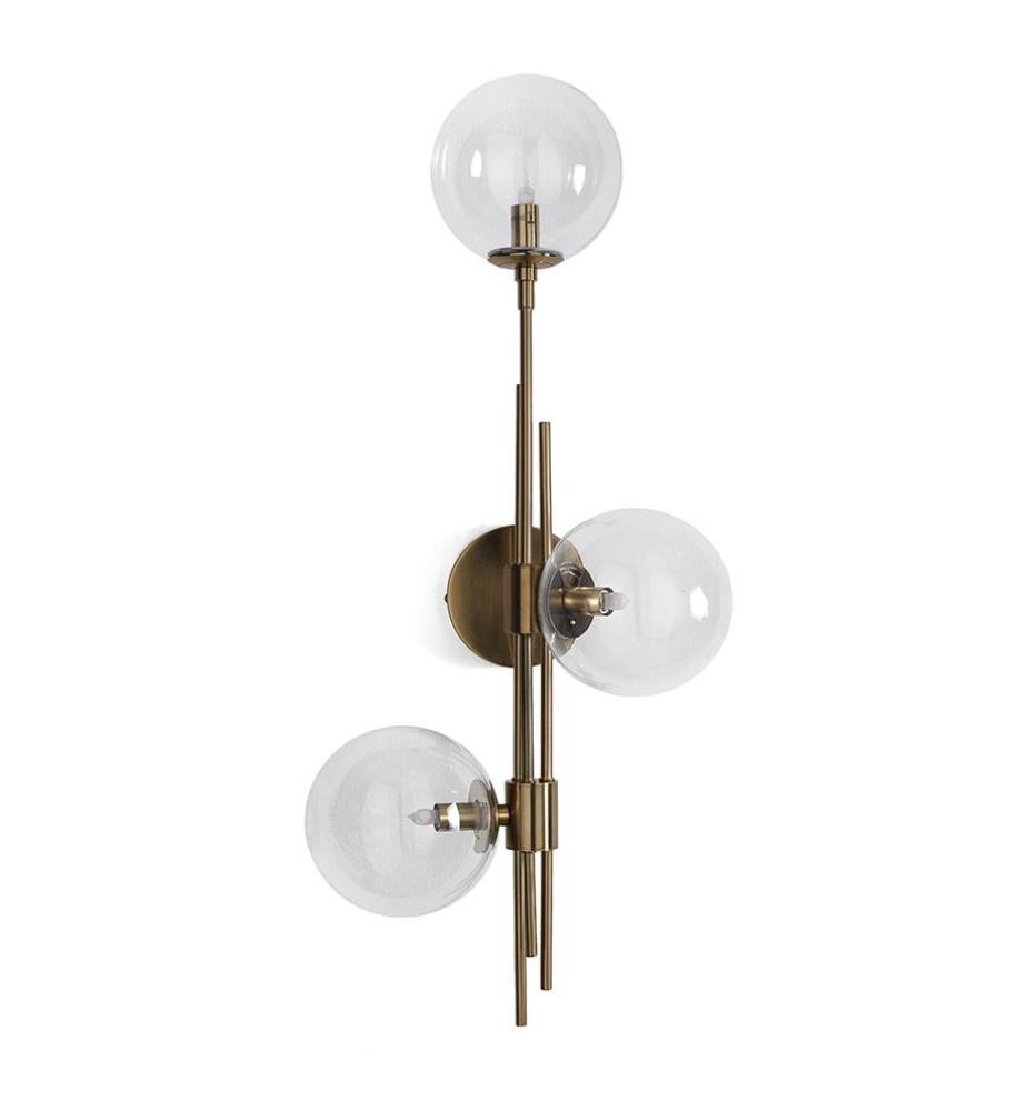 Lampadario/ Lampada da parete Roy - Bronzo e bianco