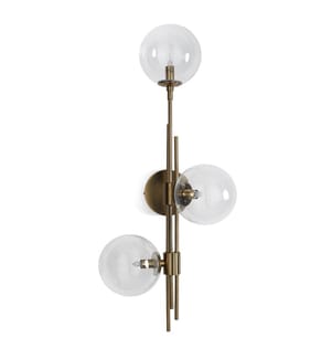 Kronleuchter/Wandleuchte Roy - Bronze und Weiss