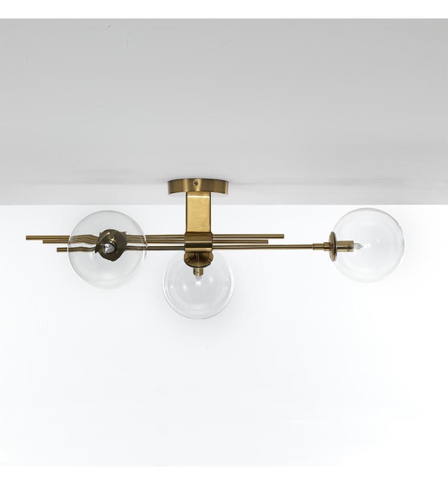 Lampadario/ Lampada da parete Roy - Bronzo e bianco