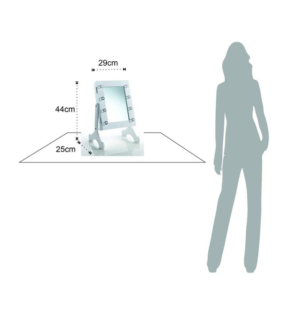 Miroir de table avec caisson Coffer Lux - Blanc