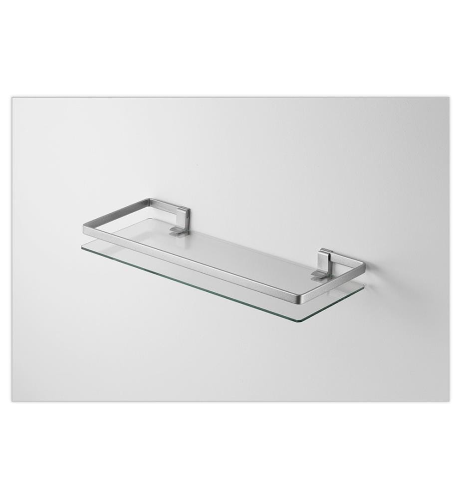 Glas-Wandregal Mazzo - Silber und Transparent