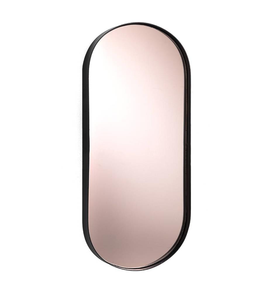 Wandspiegel Afterlight Oval - Gold Rosa und Schwarz