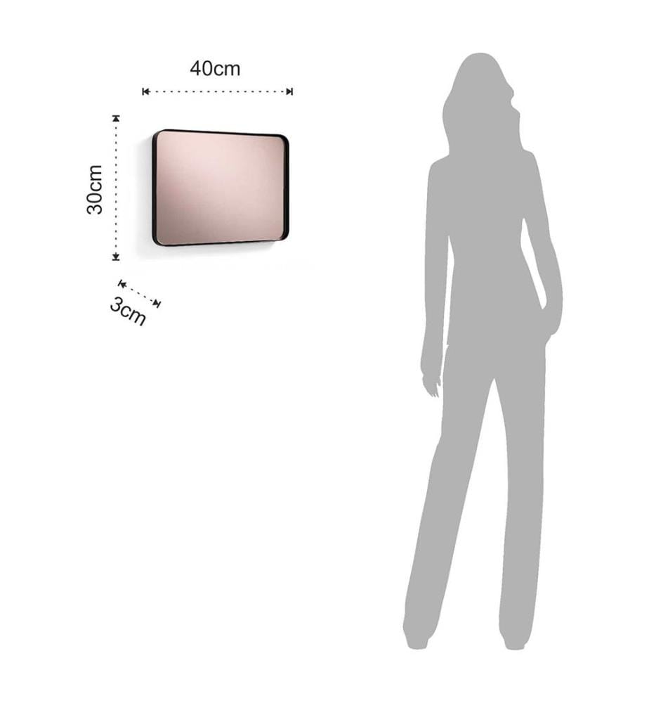Wandspiegel Afterlight - Gold, Rosa und Schwarz