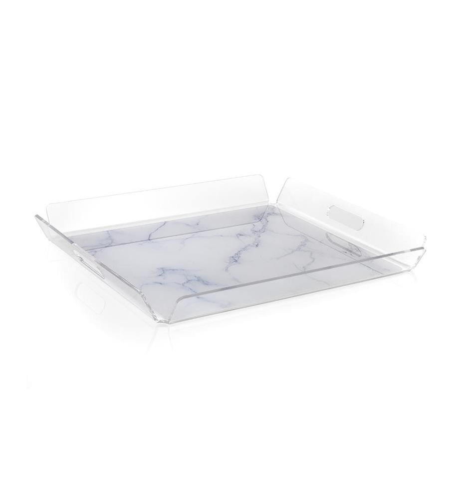 Lux Dekoratives Tablett - Weiss