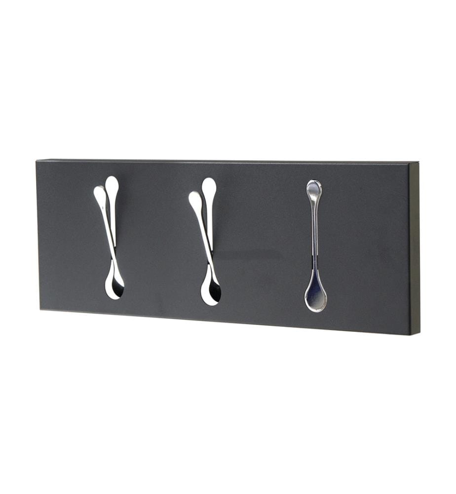 Wandkleiderbügelbehälter - Schwarz und Silber